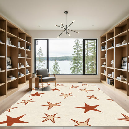 Earthy Starburst Constellation Rug