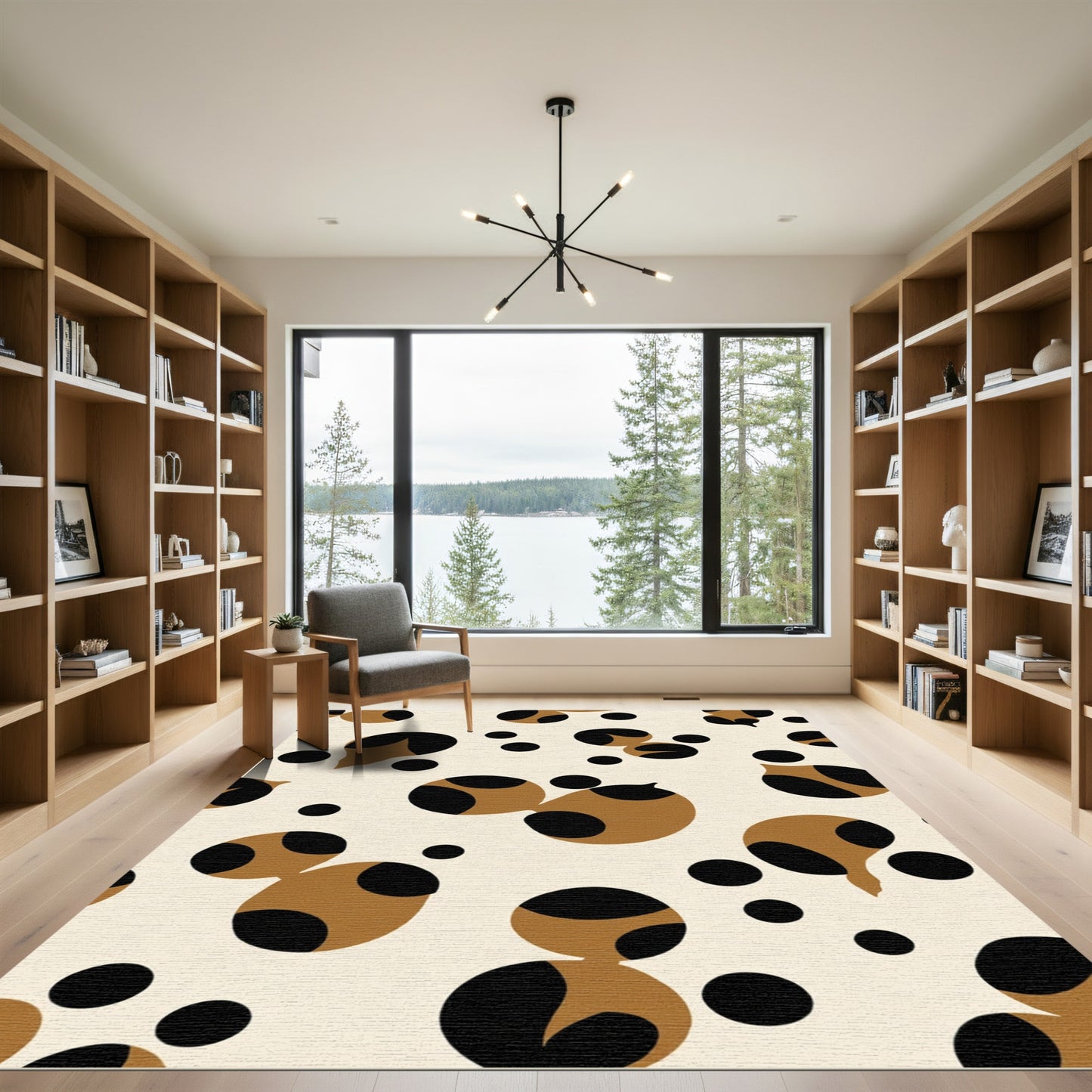 Brown Black Polka Dot Harmony Rug