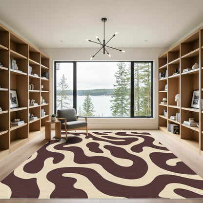 Chocolate Latte Organic Swirl Rug