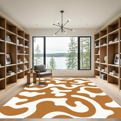 Amber White Organic Flow Rug