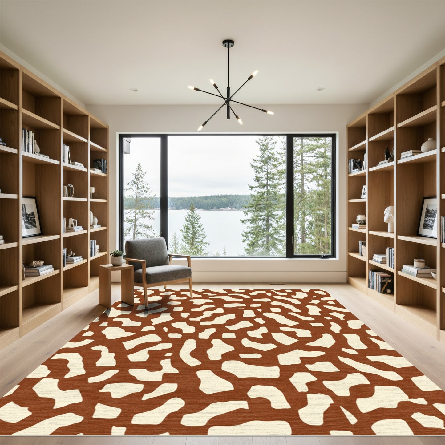 Terra Cotta Organic Blotches Rug