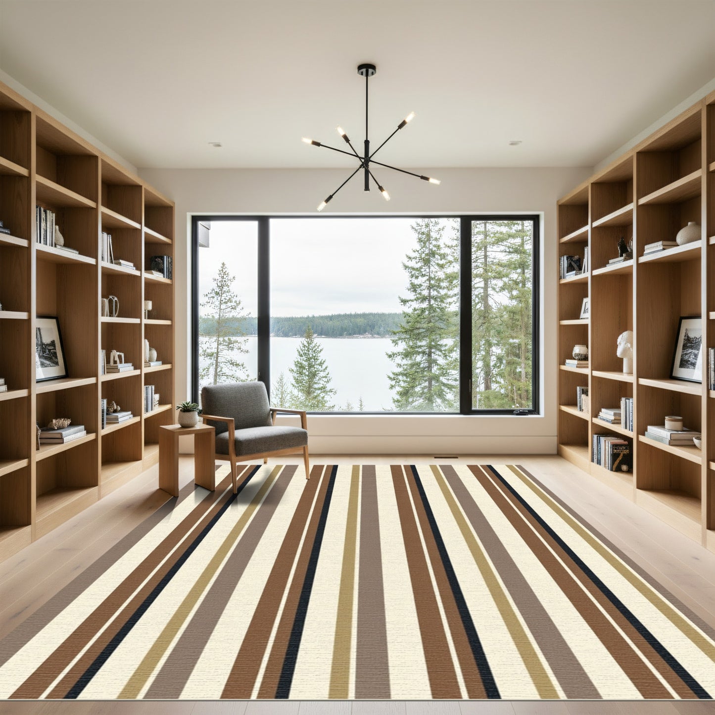 Earthy Tones Vertical Stripes Rug