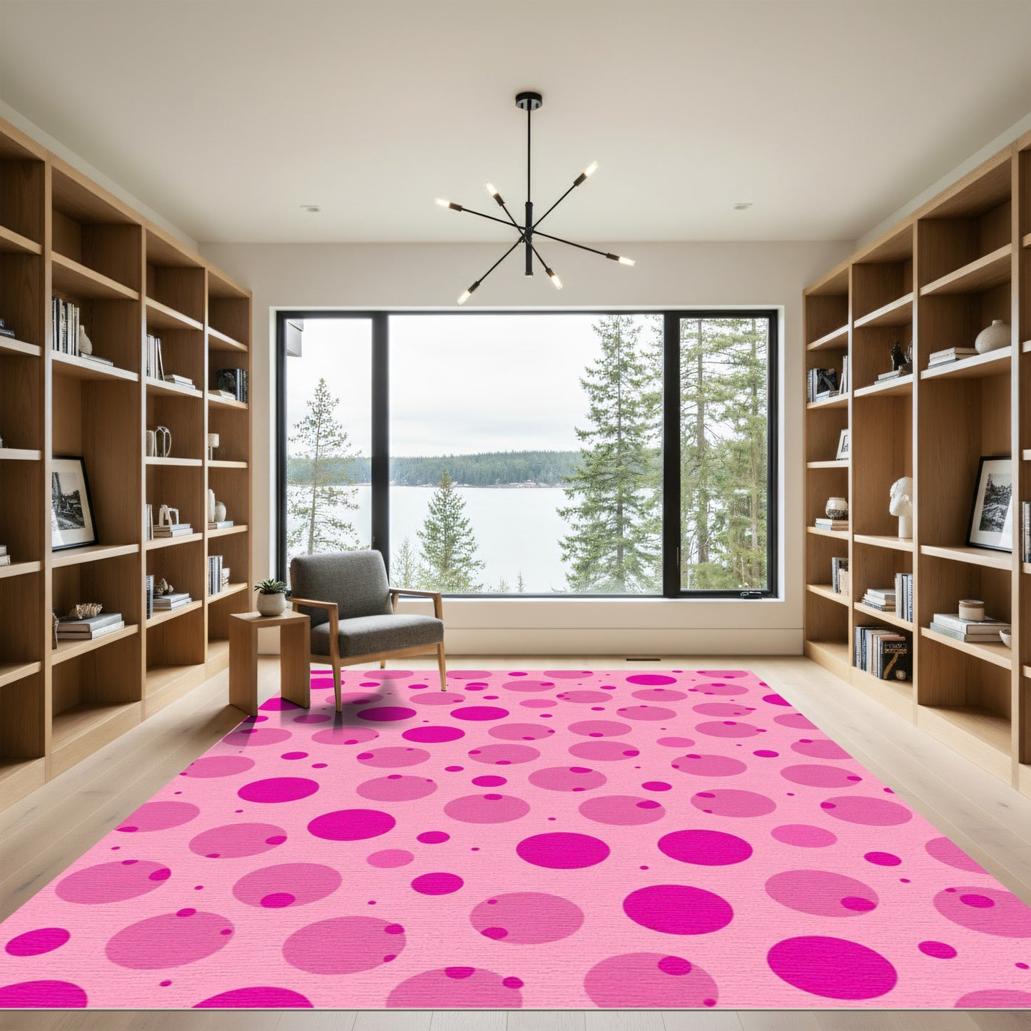 Pink Dotty Circles Rug
