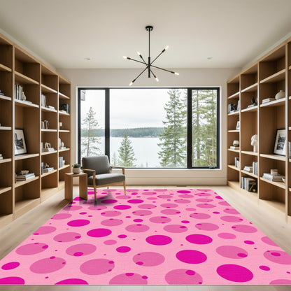 Pink Dotty Circles Rug