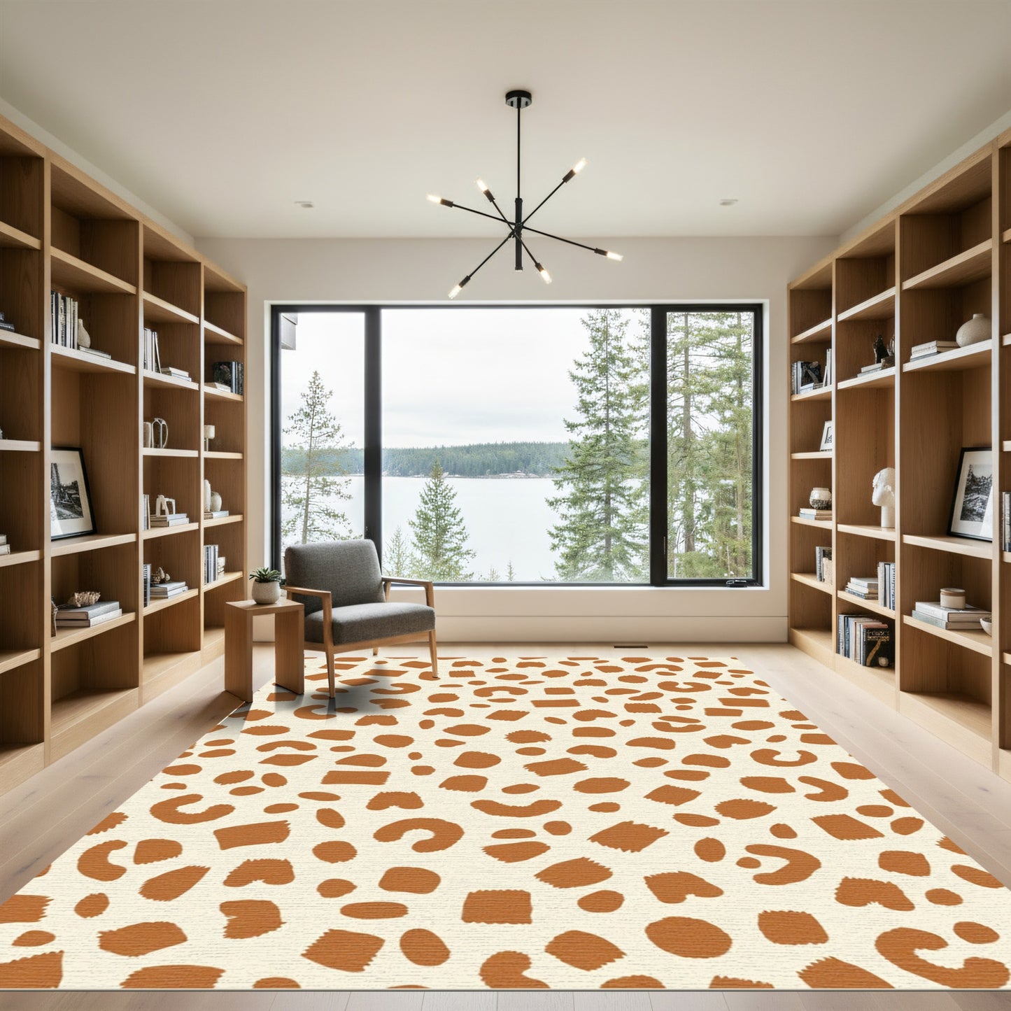 Caramel Spots Abstract Animalistic Texture Rug