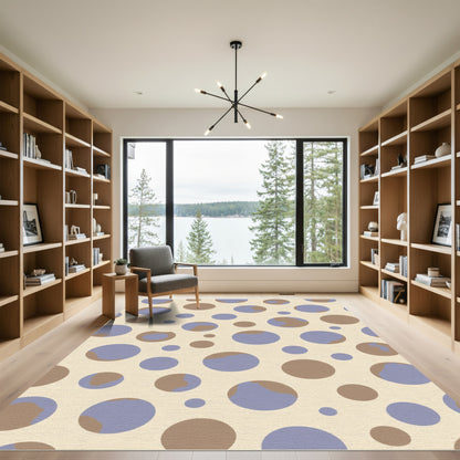 Retro Earth Circles Beige Rug
