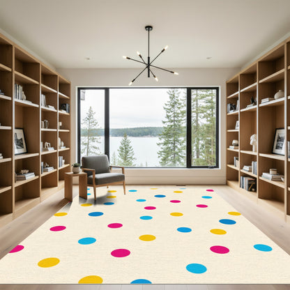 Bright Polka Dot Circles Rug
