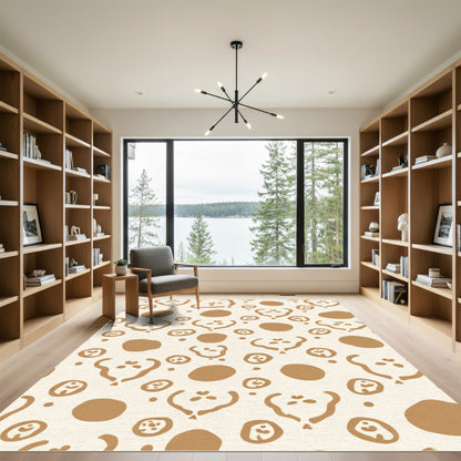 Caramel Figures And Circles Rug