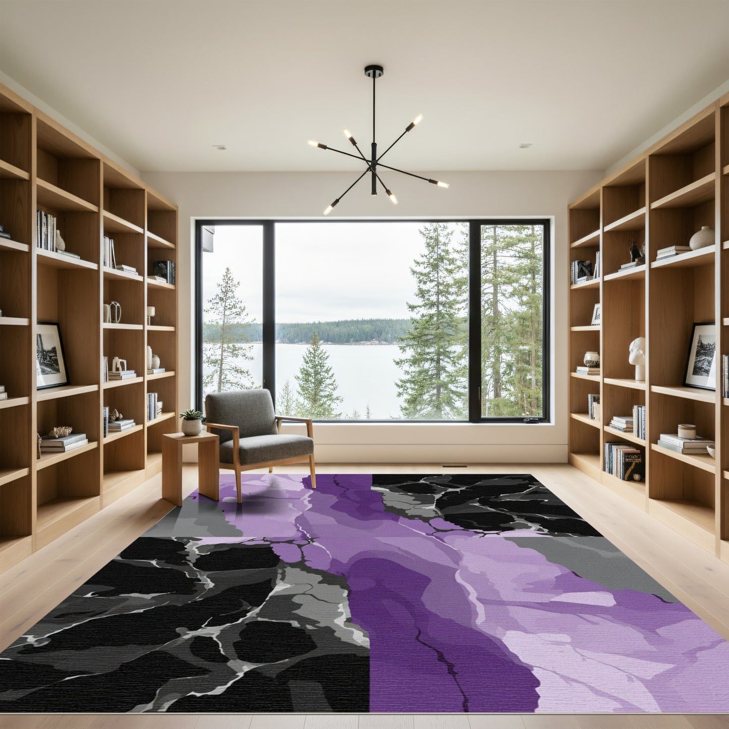 Amethyst Slate Marble Vein Rug