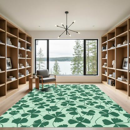 Green Clover Meadow Tile Rug
