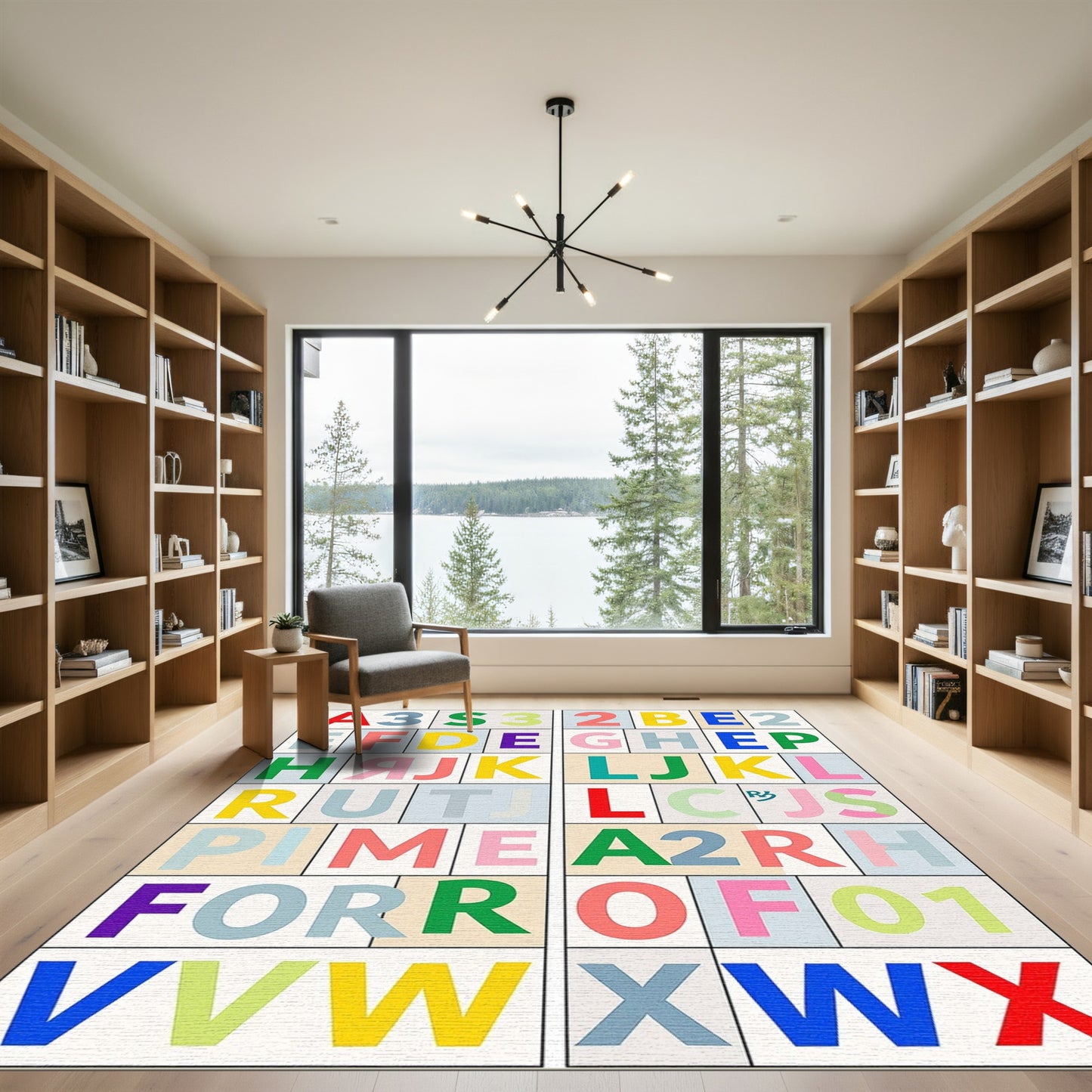 Multicolor Alphabet Block Rug