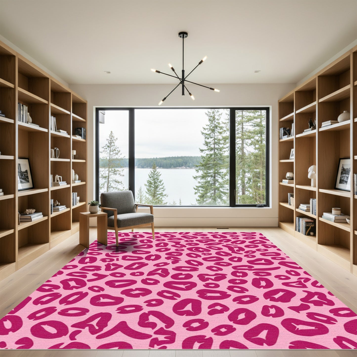 Pink Leopard Spots Rug