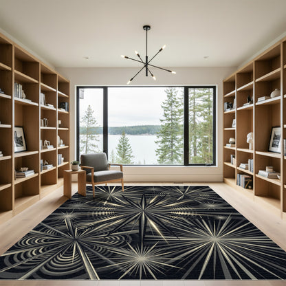 Starburst Explosion Radiating Spikes Rug