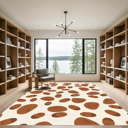 Brown Pebble Spot Organic Rug