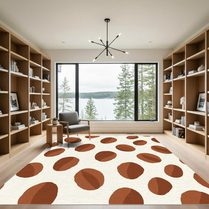 Brown Coffee Bean Scatter Rug