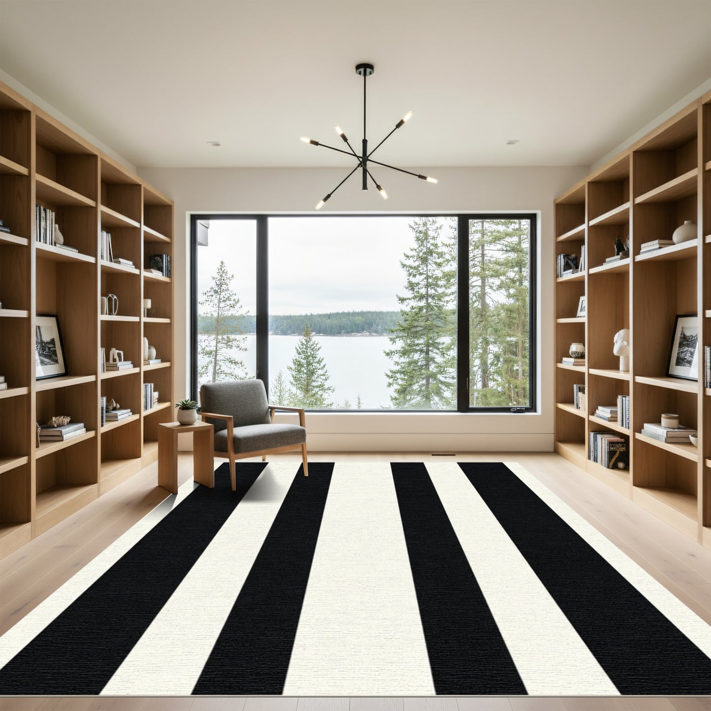 High Contrast Vertical Bands Rug