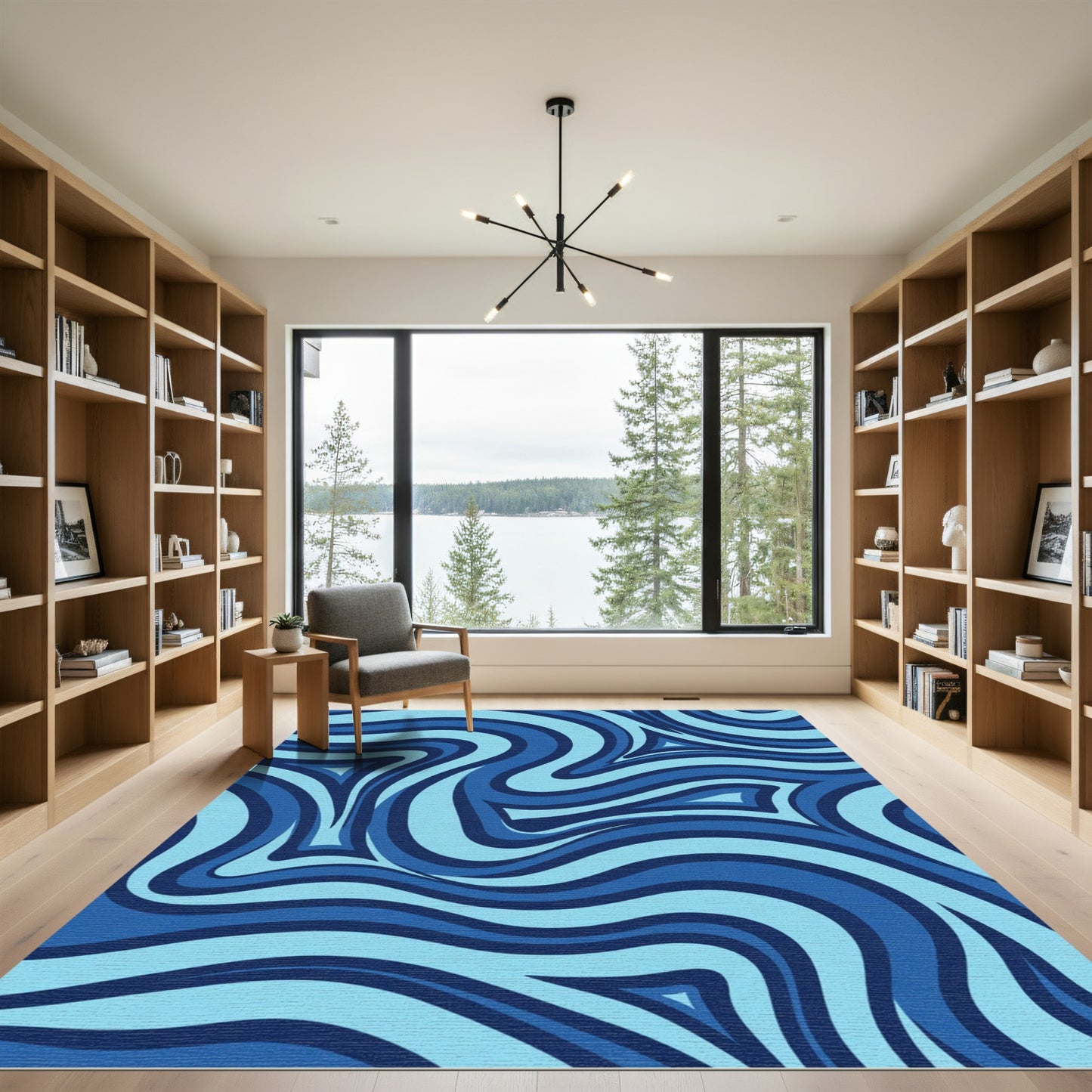 Oceanic Wave Motion Area Rug
