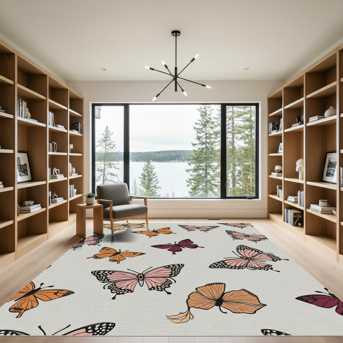 Whimsical Flying Butterfly Collection Rug
