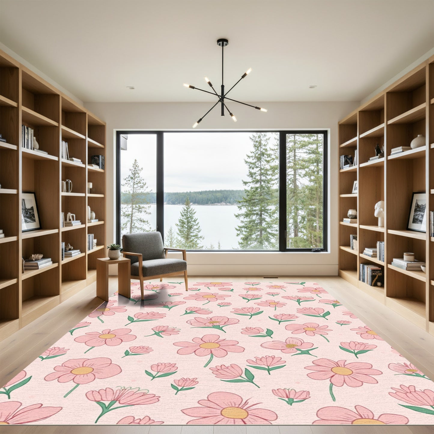 Sweet Pink Blossom Bloom Sprinkle Rug