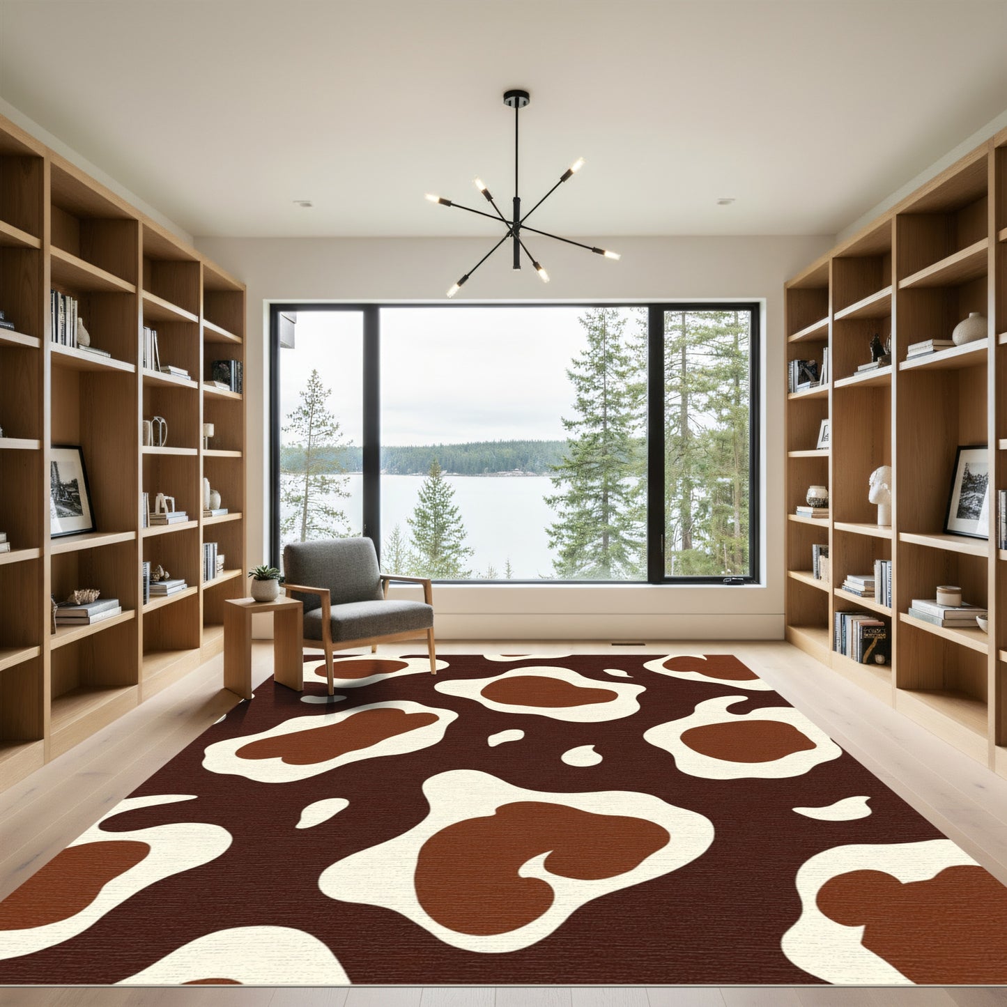 Brown Cream Holstein Spots Rug