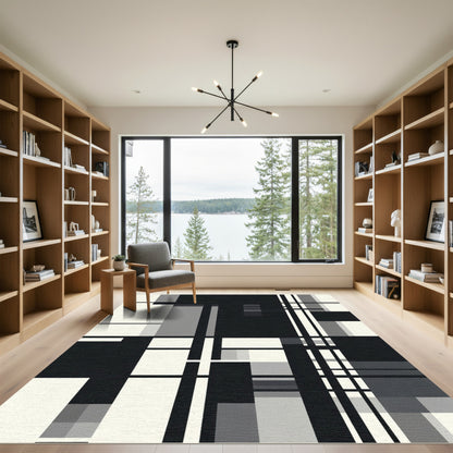 Monochromatic Geometric Overlap Composition Rug