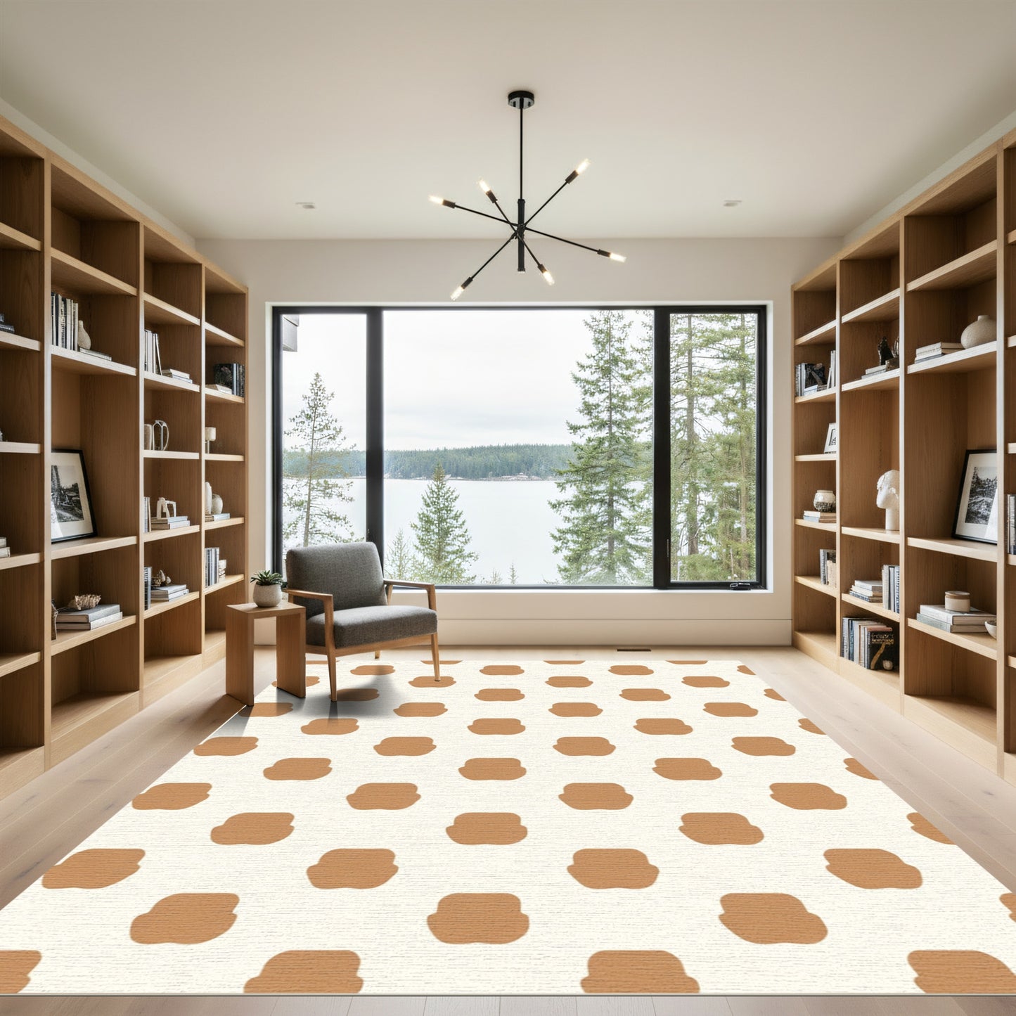 Caramel Cloud Repeated Shape Rug
