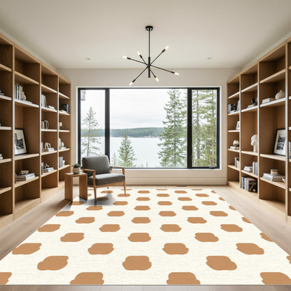 Caramel Cloud Repeated Shape Rug