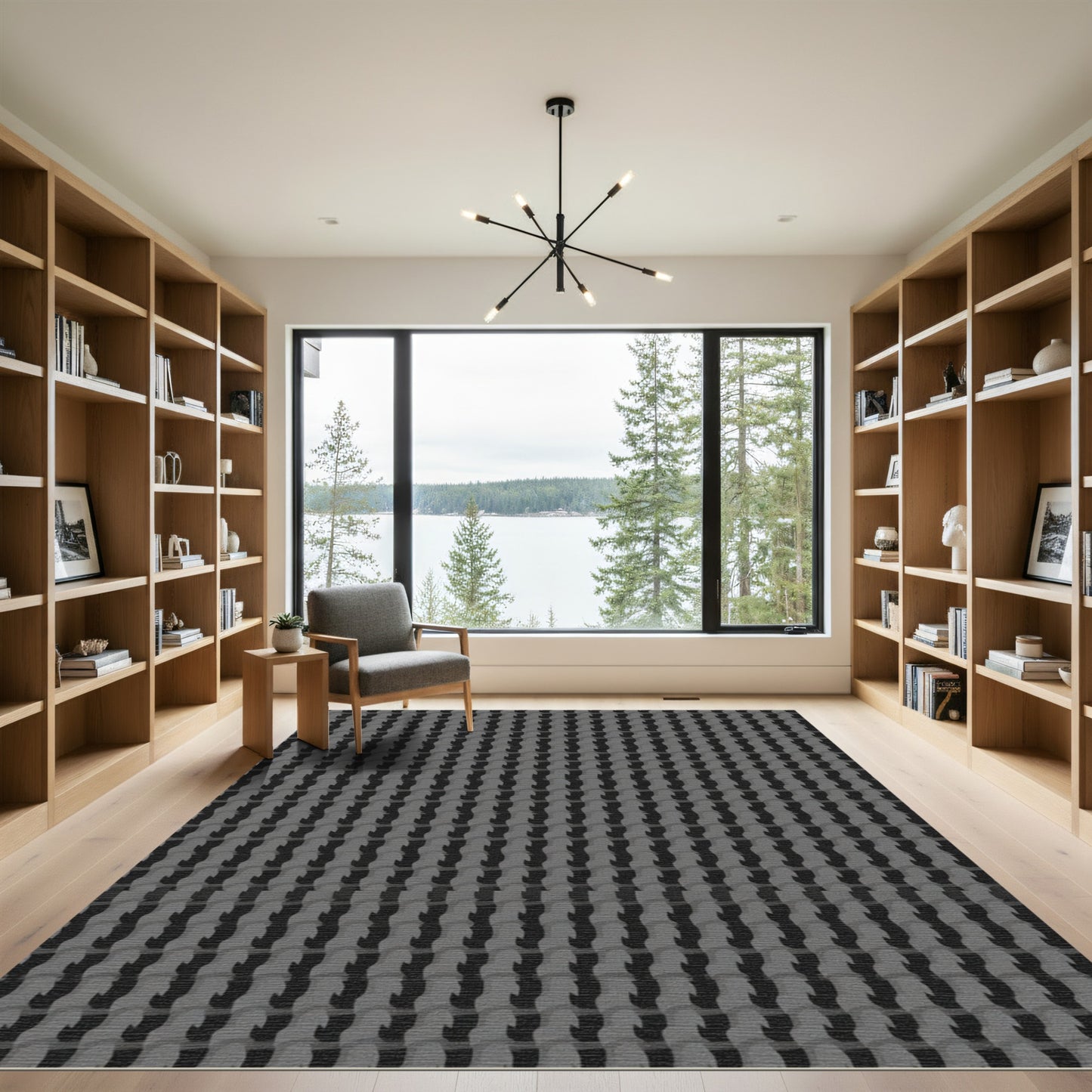 Monochromatic Houndstooth Geometric Rug