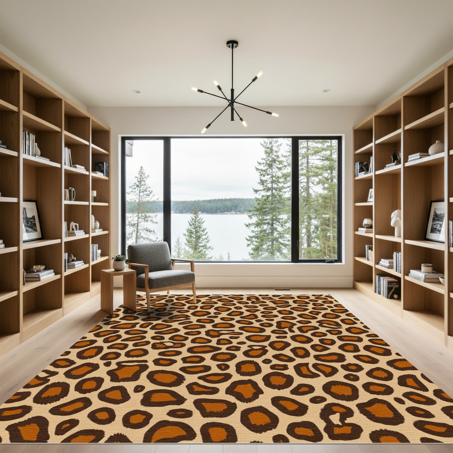 Classic Leopard Spot Print Rug