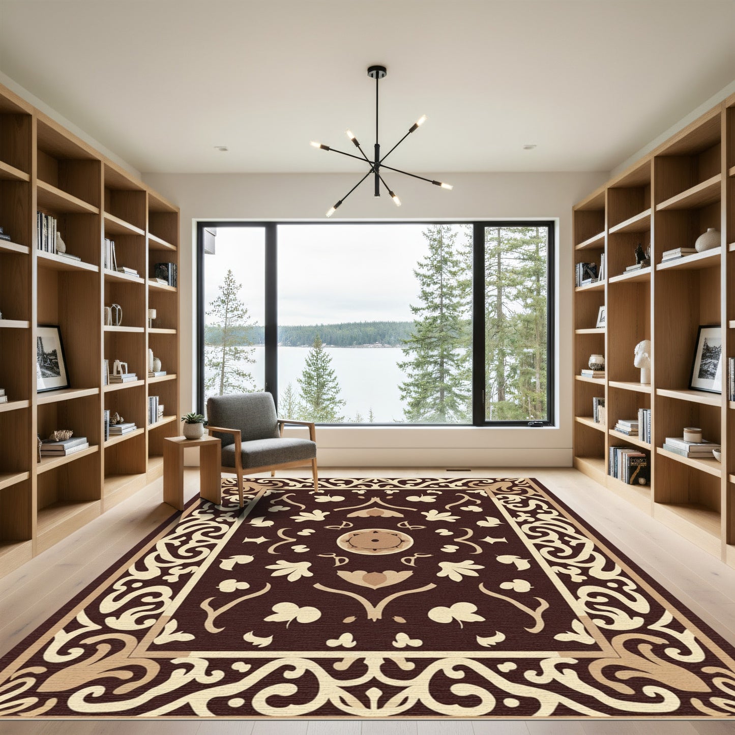 Majestic Beige Floral Savonnerie Rug