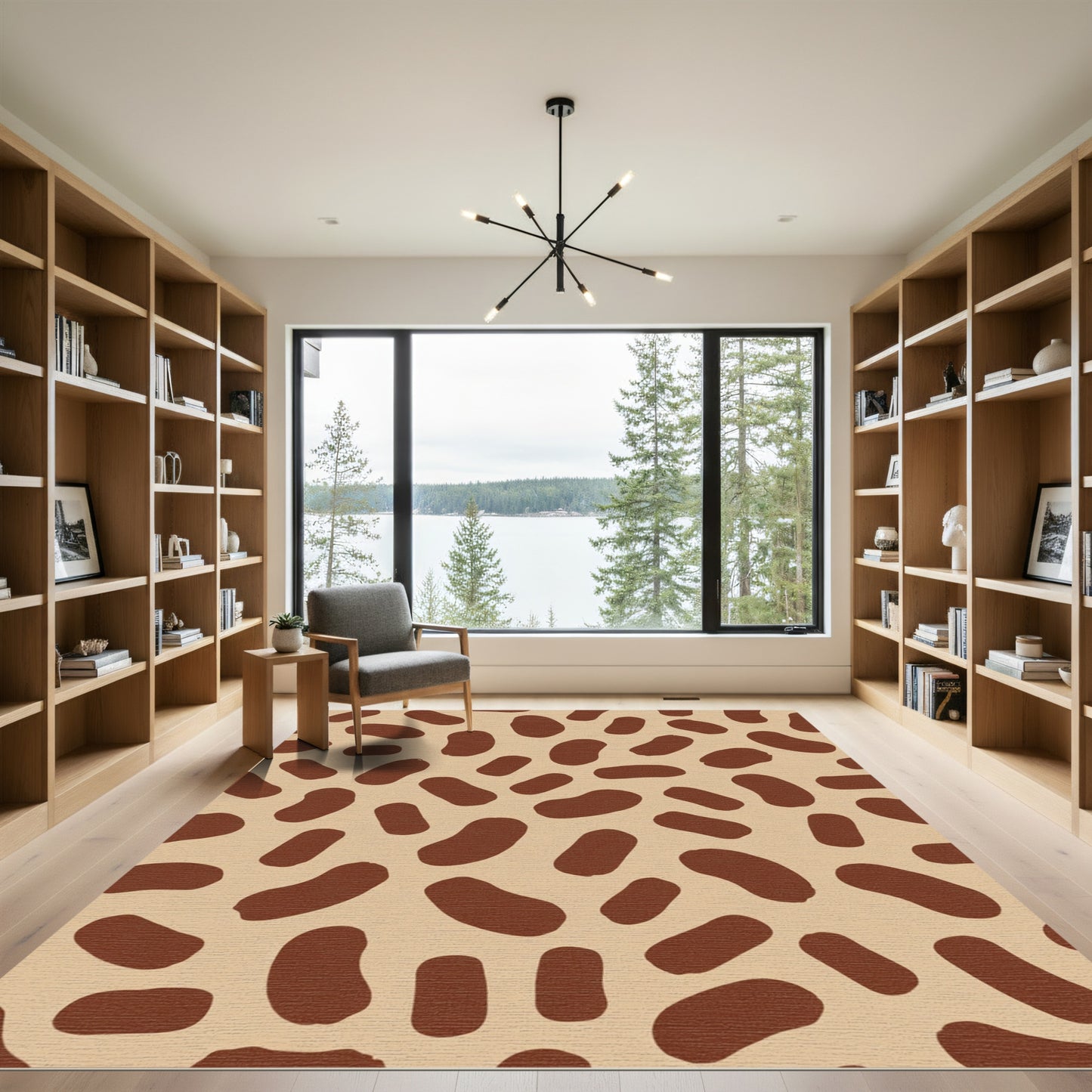 Brown Bean Organic Scatter Rug