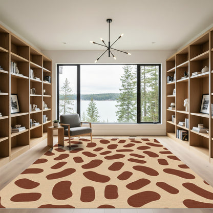 Brown Bean Organic Scatter Rug