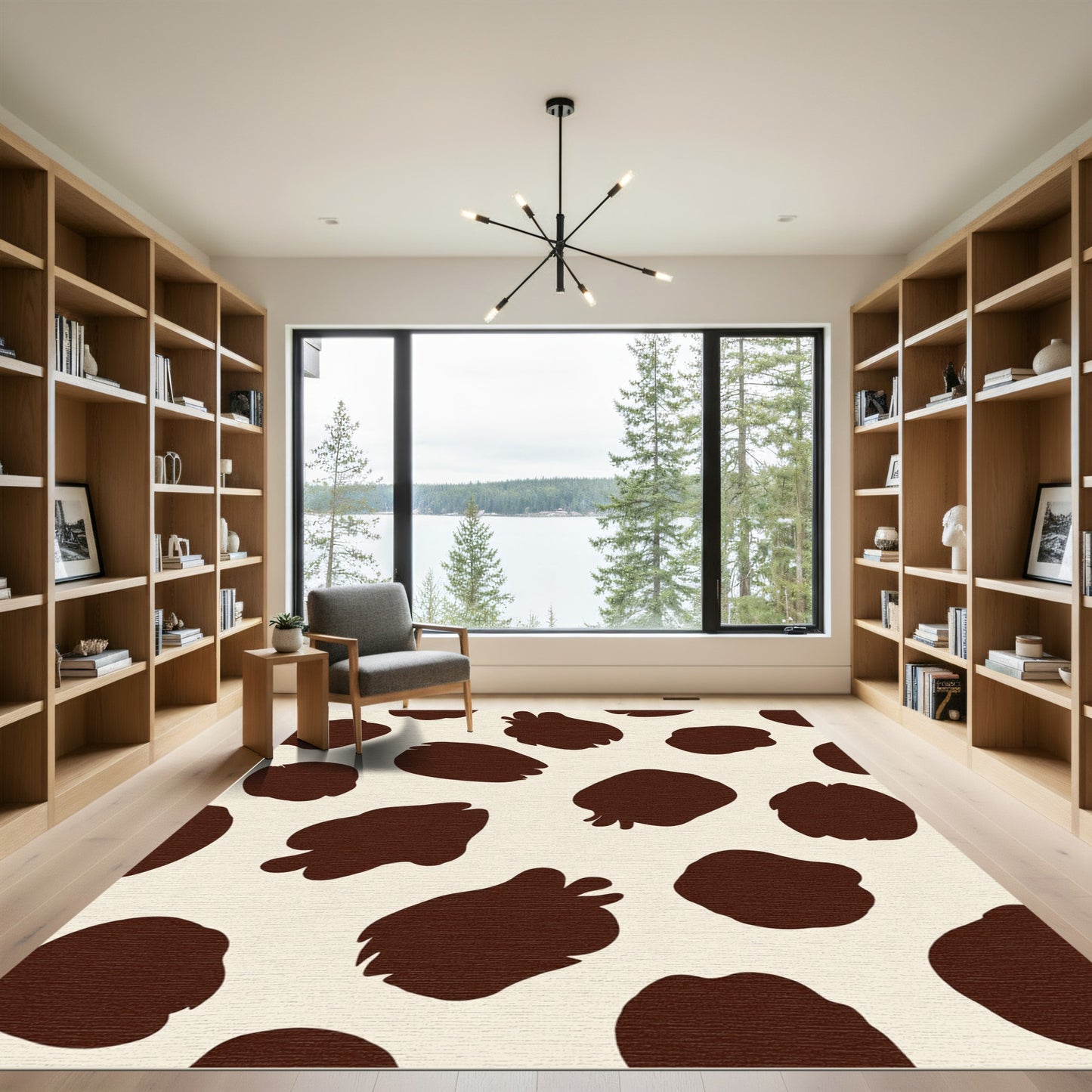Brown Cowhide Spots Rug