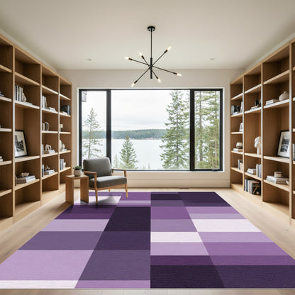 Amethyst Geometric Block Gradient Rug