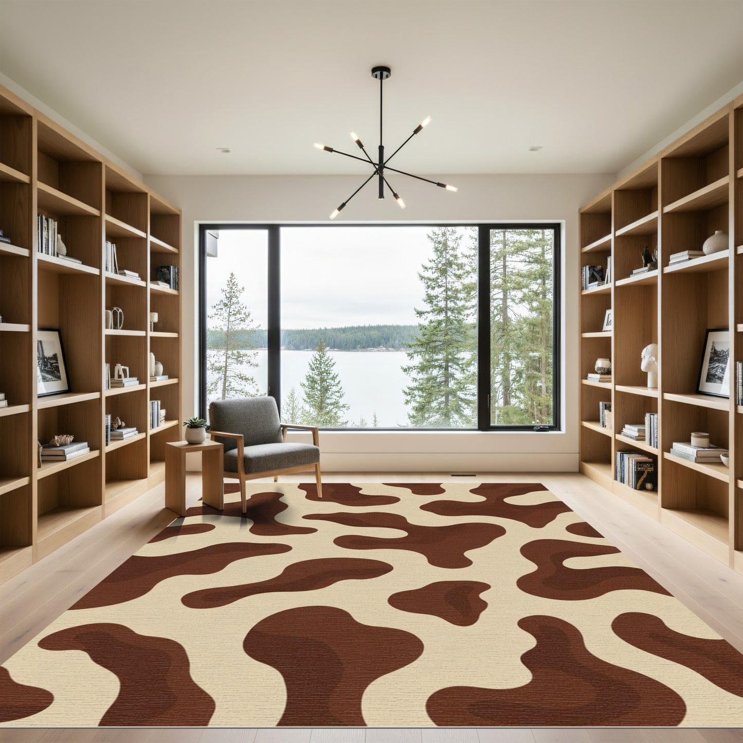 Brown Cream Mottle Ablaze Rug