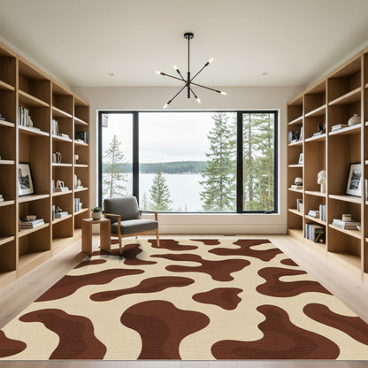 Brown Cream Mottle Ablaze Rug