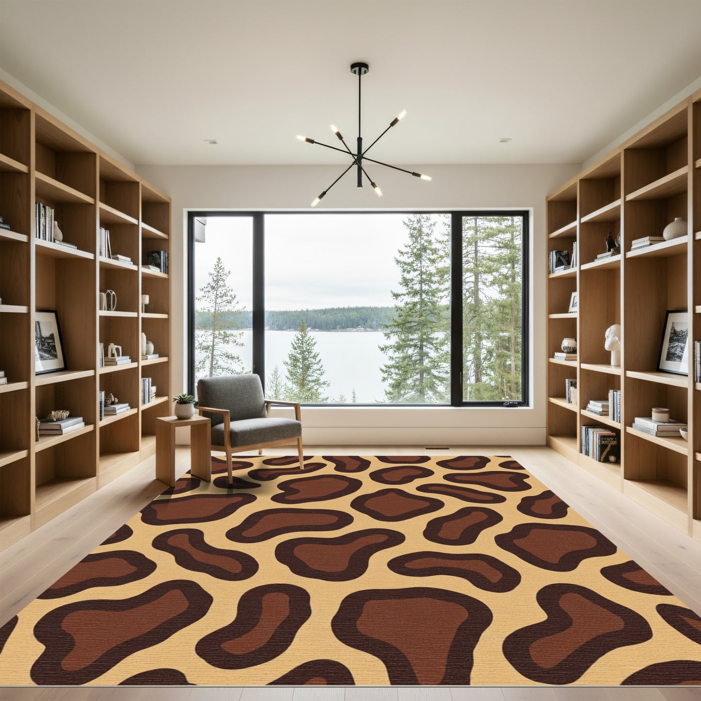 Brown Leopard Spots All Over Rug