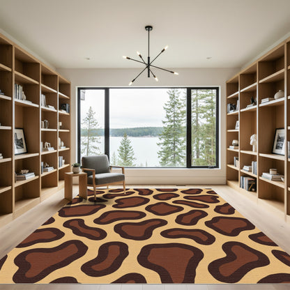 Brown Leopard Spots All Over Rug