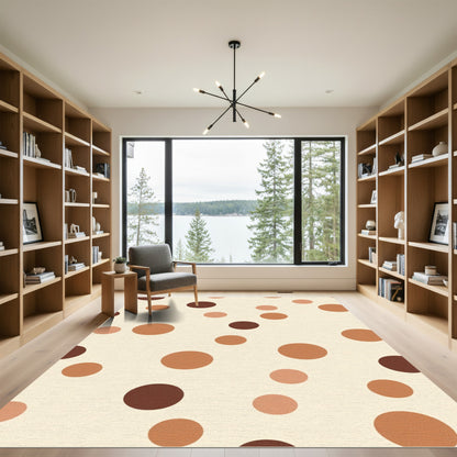 Earthy Speckled Circles Rug