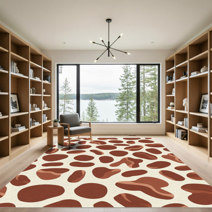Brown and Cream Natural Spots Rug