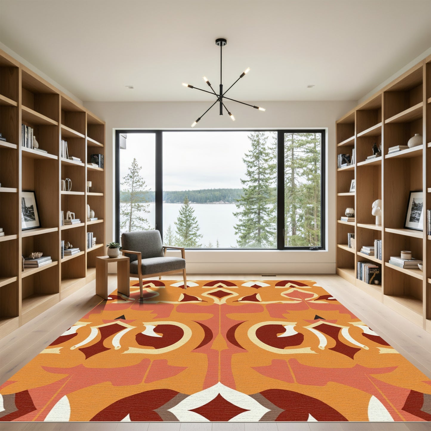 Saffron Amber Floral Archway Rug