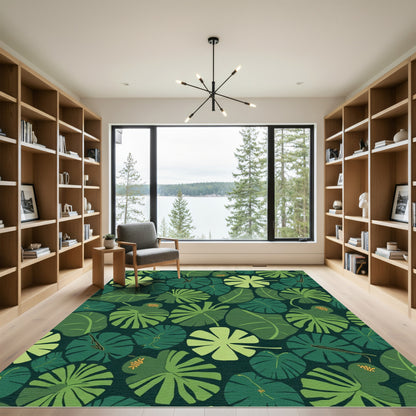 Verdant Jungle Leaf Cluster Rug