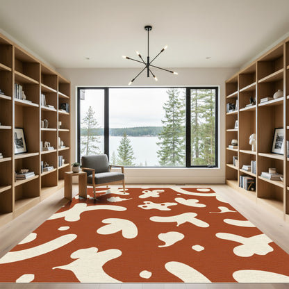Terra Cotta Organic Spot Rug