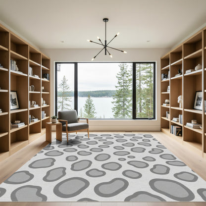 Cool Gray Opaque Spots Rug