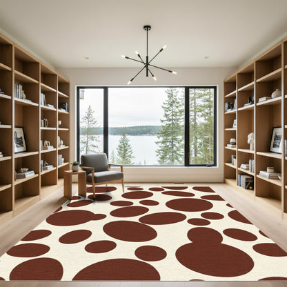 Brown Pebble Organic Arrangement Rug