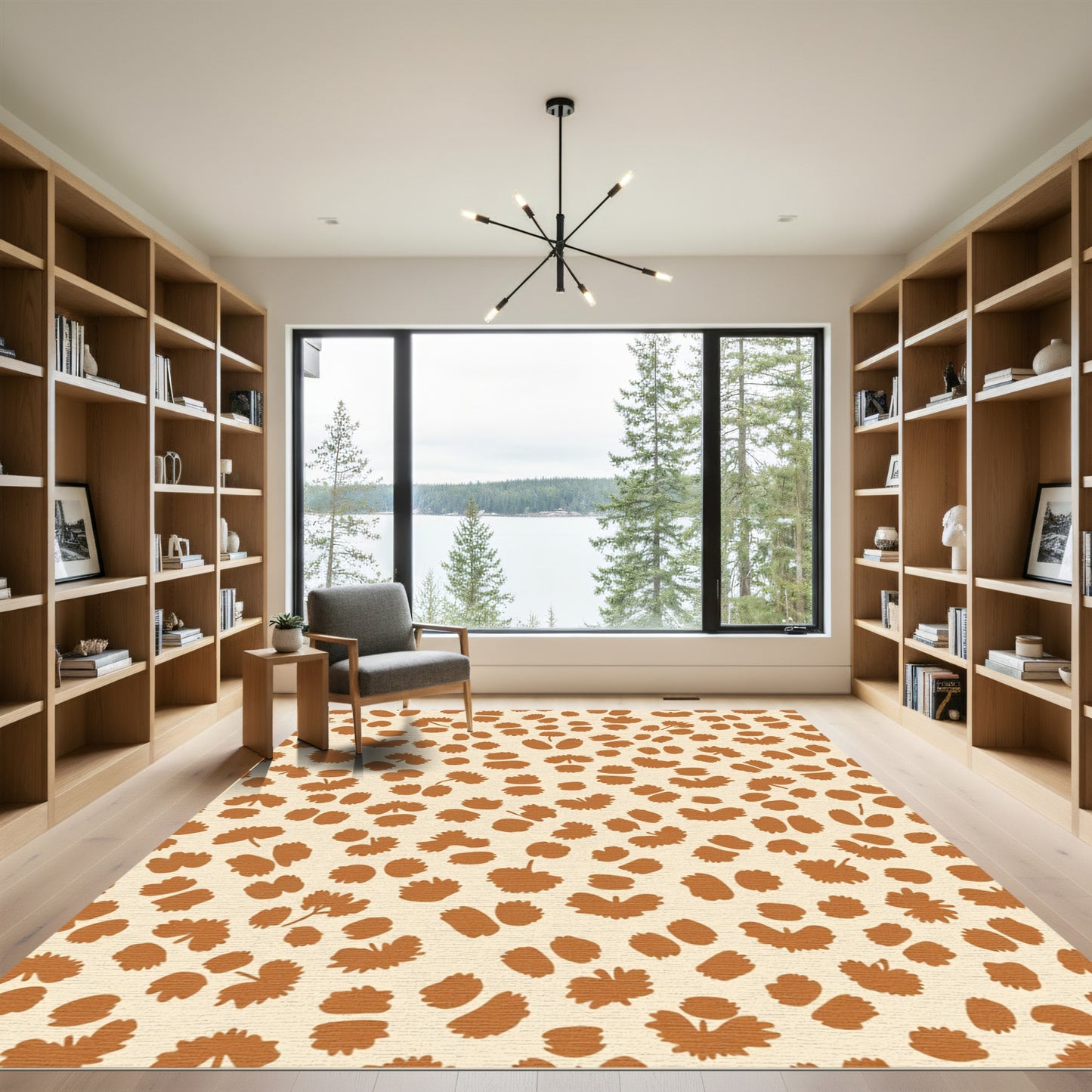 Warm Tan Seed Scatter Rug