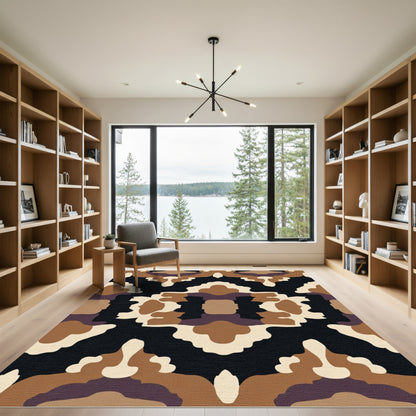 Earthy Tones Organic Blotches Rug