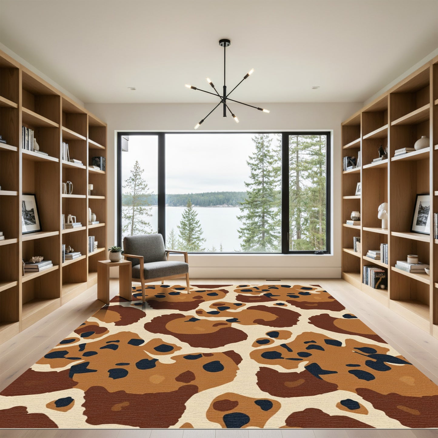 Earthy Spotted Animal Abstraction Rug