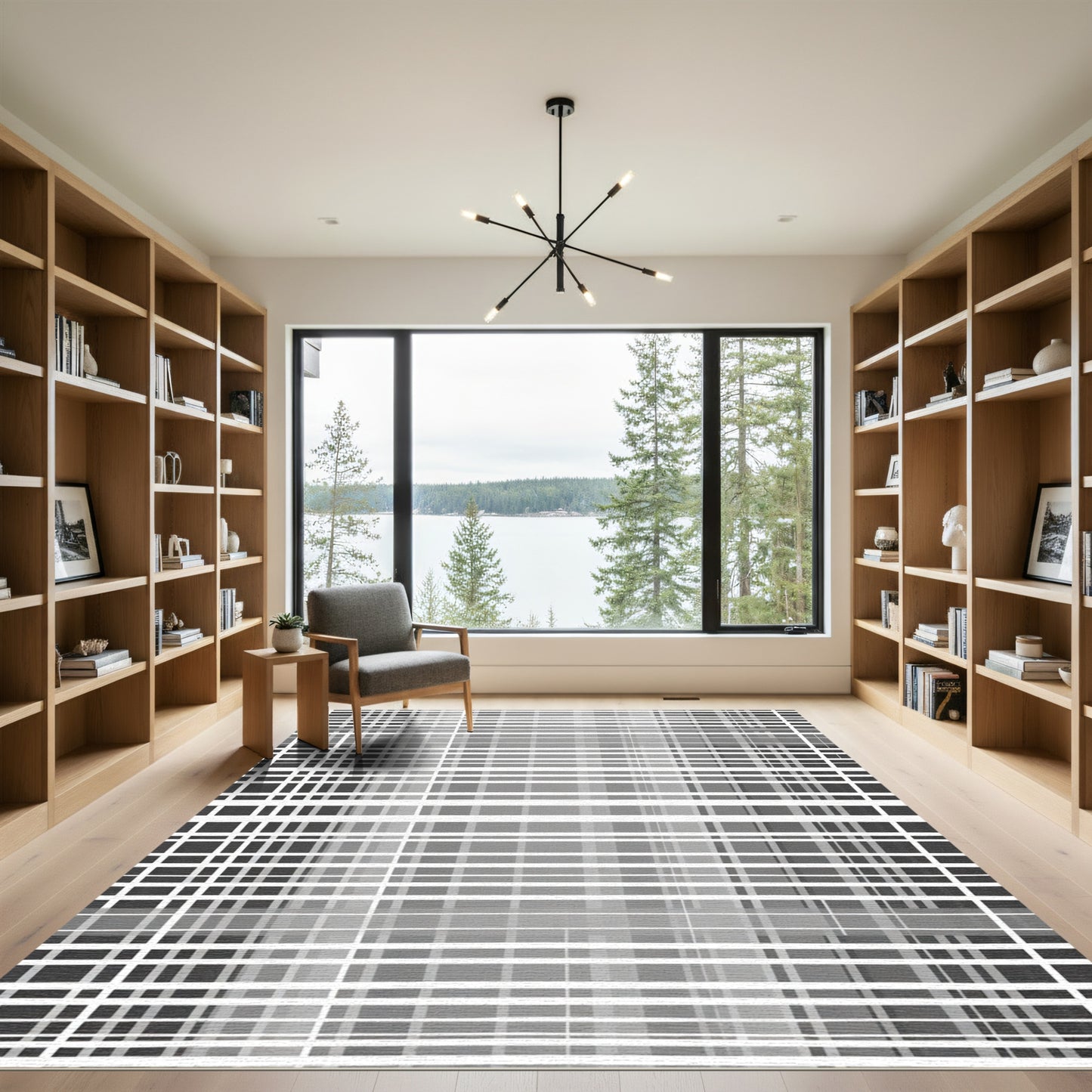Monochromatic Graduated Stripe Geometric Rug