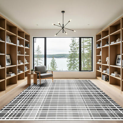 Monochromatic Graduated Stripe Geometric Rug